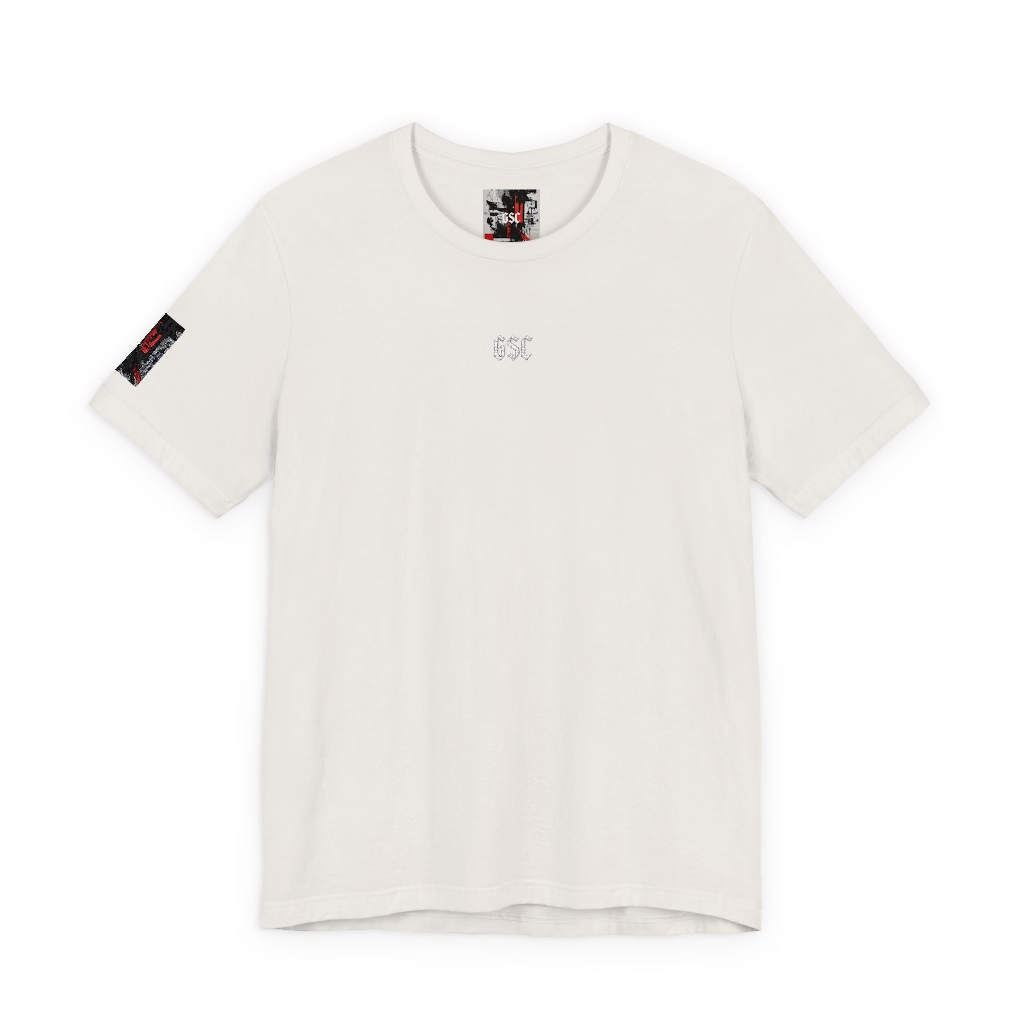 Tee.06 — Flag embroidery on the sleeve and Logo on the chest - GSC Studio Product
