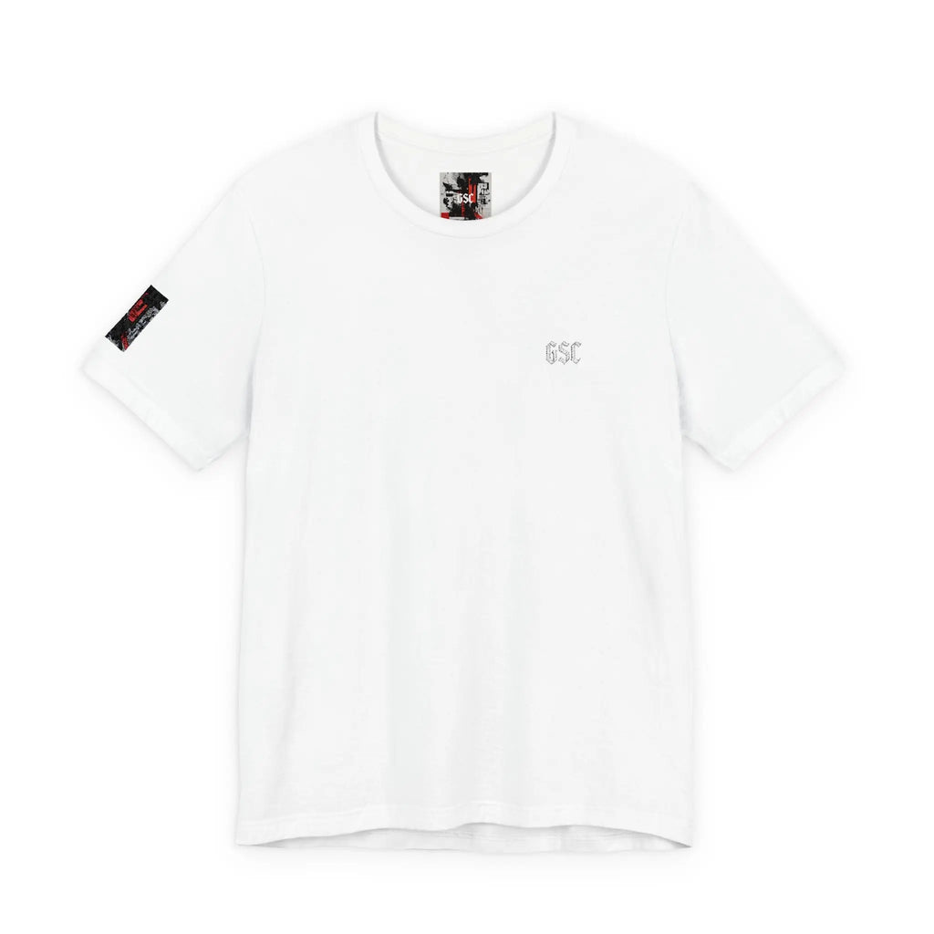 Tee.04 — Flag embroidery on sleeve and Logo on heart - GSC Studio Product - Abbigliamento Streetwear