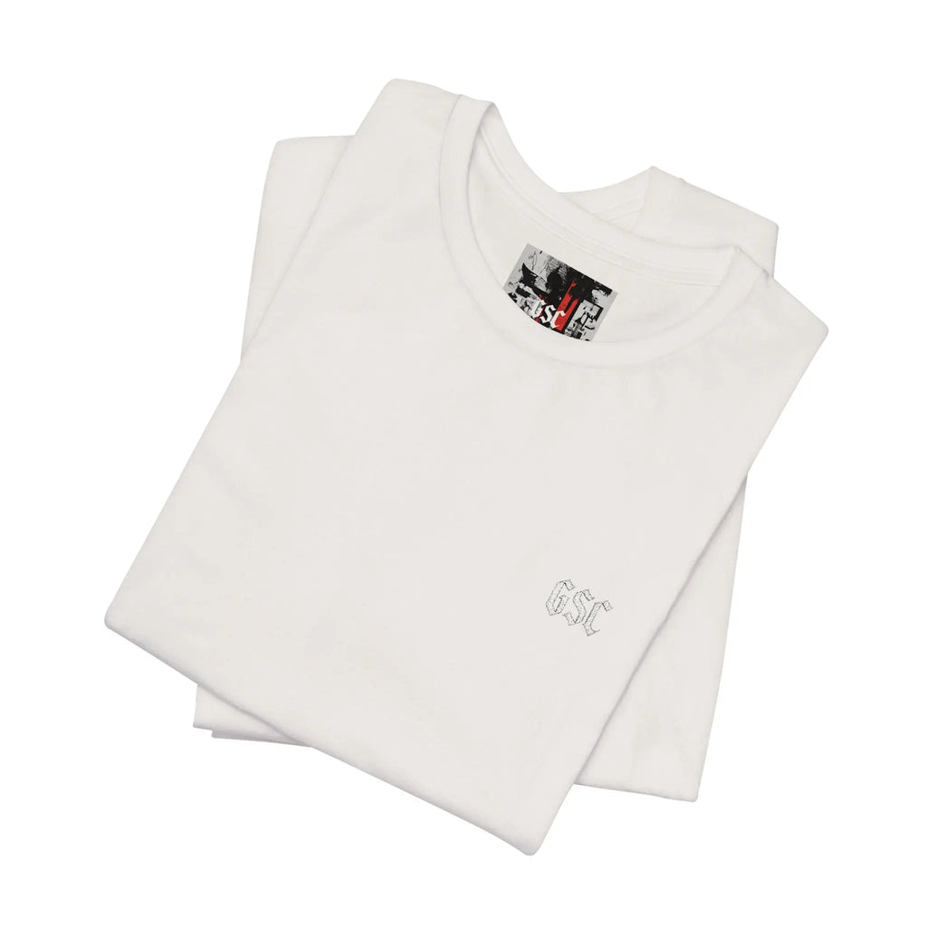 Tee.04 — Flag embroidery on sleeve and Logo on heart - GSC Studio Product - Abbigliamento Streetwear